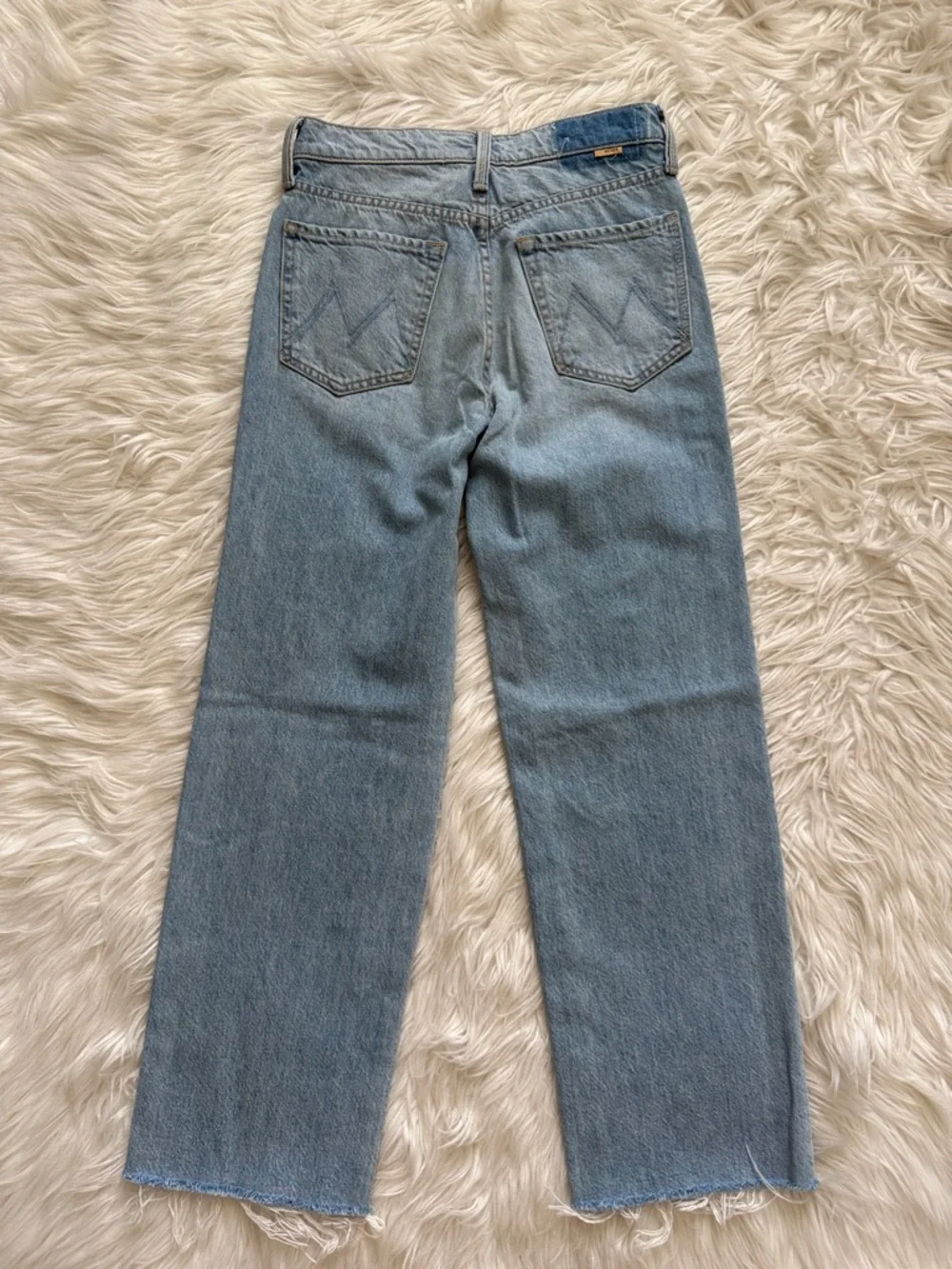 MOTHER "The Rambler Zip Ankle Fray" Blue Jeans Size 25 - Picture 6 of 16